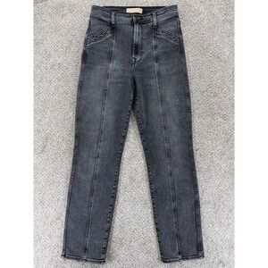 7 For All Mankind Luxe Vintage High Rise Straight Jean Womens 27 Gray Sailor EUC